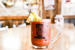 Bloody Mary on bar top