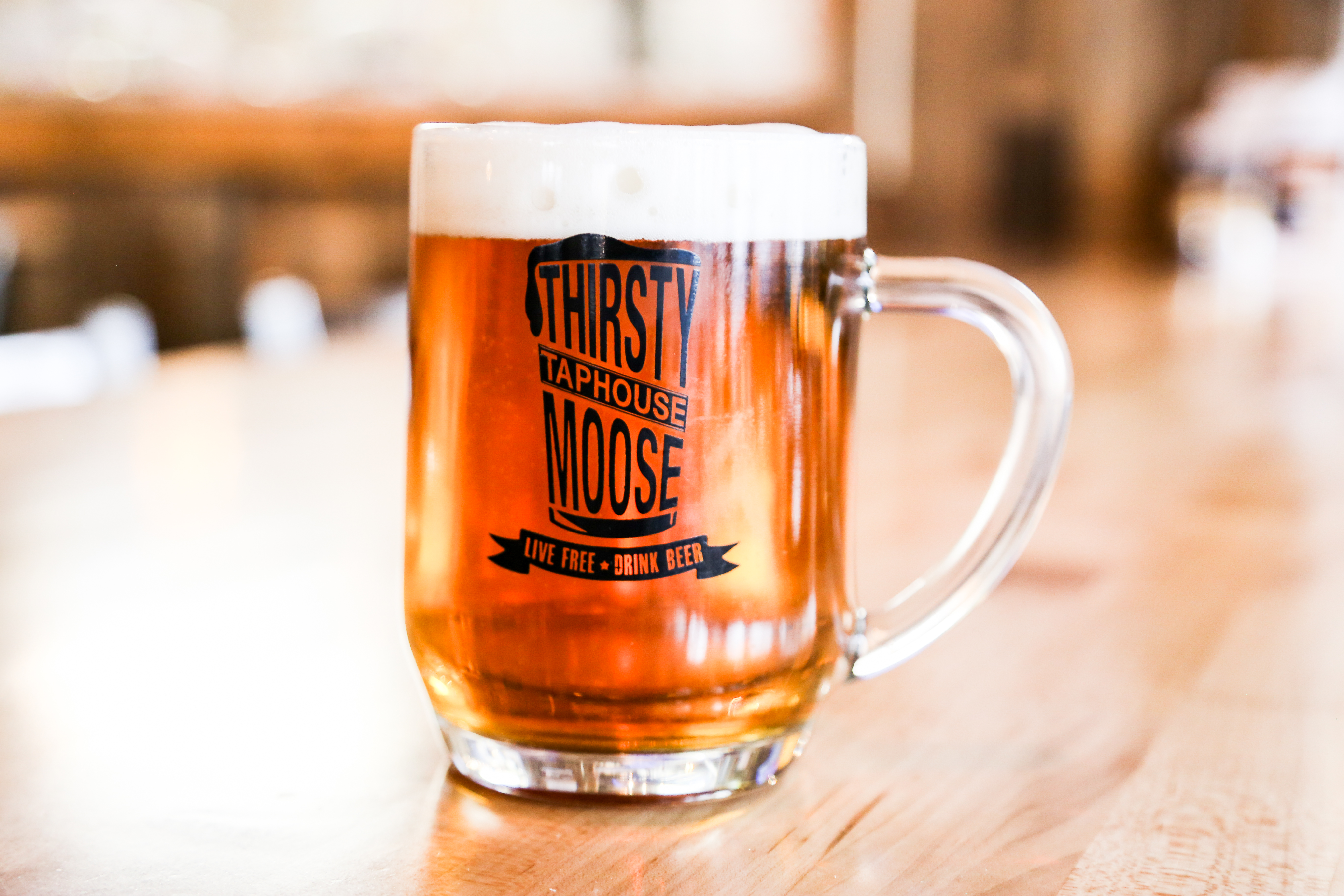 Thirsty Moose Branded glass