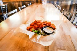 Buffalo Chicken Wings on bar top